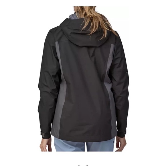 Patagonia Women's L Large Boulder Fork Rain Jacket Forge Grey Black NWT - Picture 8 of 9